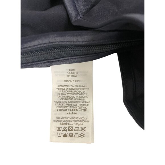 Boden Womens Flowy Skirt UK 12 US 8 Navy Blue Satin Midi Length R0231 NWT - Picture 8 of 15